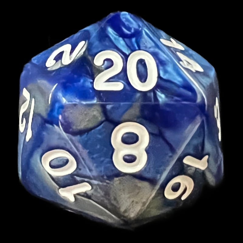 TDSO Duel Blue & Steel D20 Dice