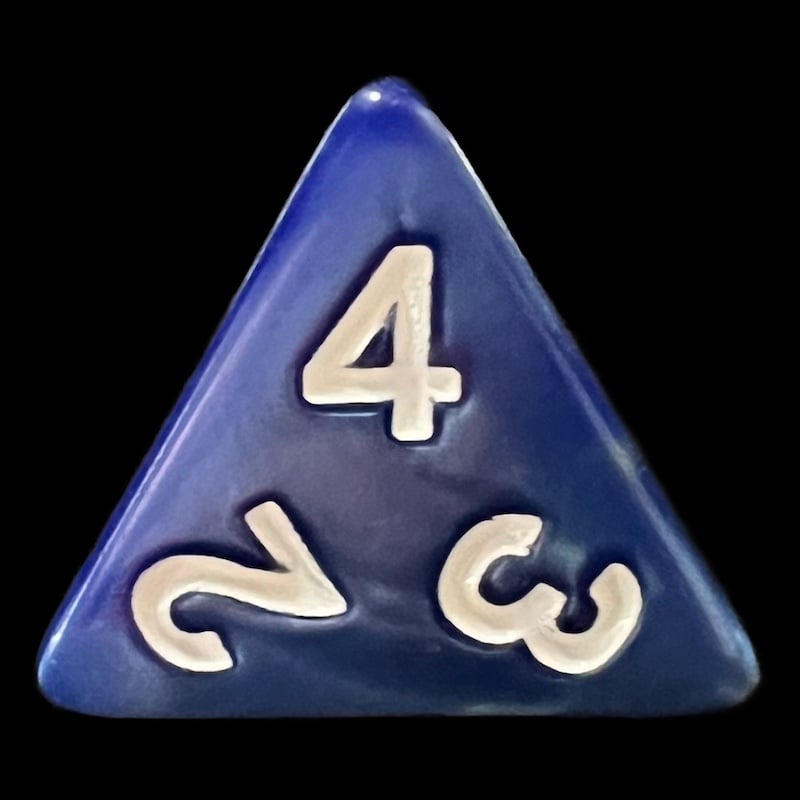 TDSO Duel Blue & Steel D4 Dice