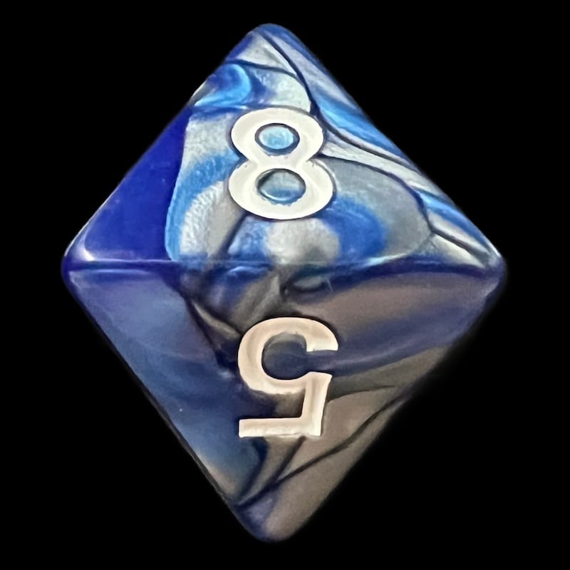 TDSO Duel Blue & Steel D8 Dice