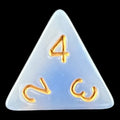 HALF PRICE CLEARANCE TDSO Duel Blue & White D4 Dice