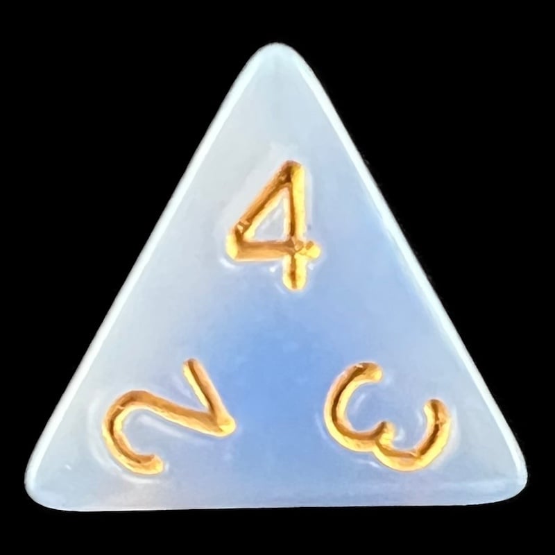 HALF PRICE CLEARANCE TDSO Duel Blue & White D4 Dice