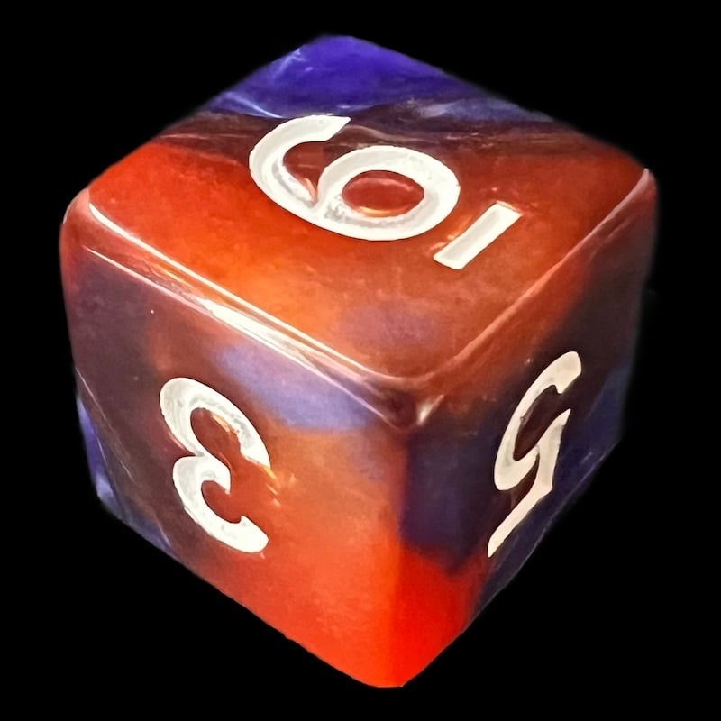 TDSO Duel Copper & Blue D6 Dice