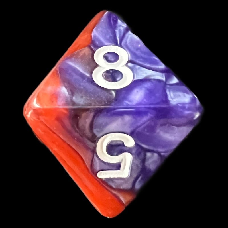TDSO Duel Copper & Blue D8 Dice