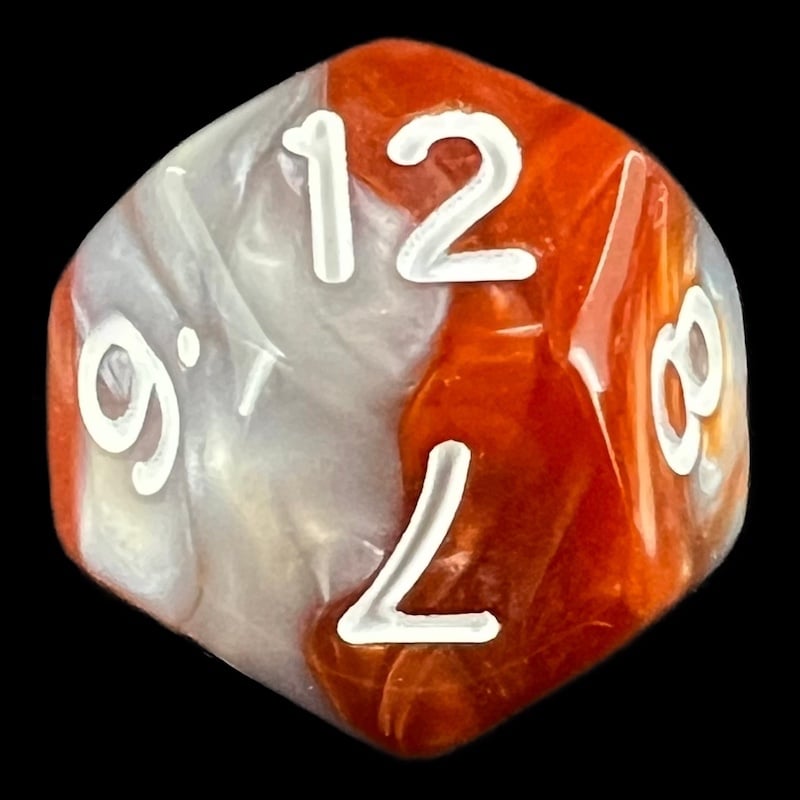TDSO Duel Copper & Steel D12 Dice