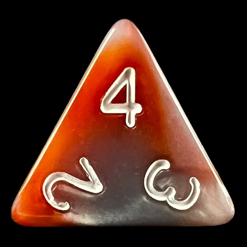 TDSO Duel Copper & Steel D4 Dice