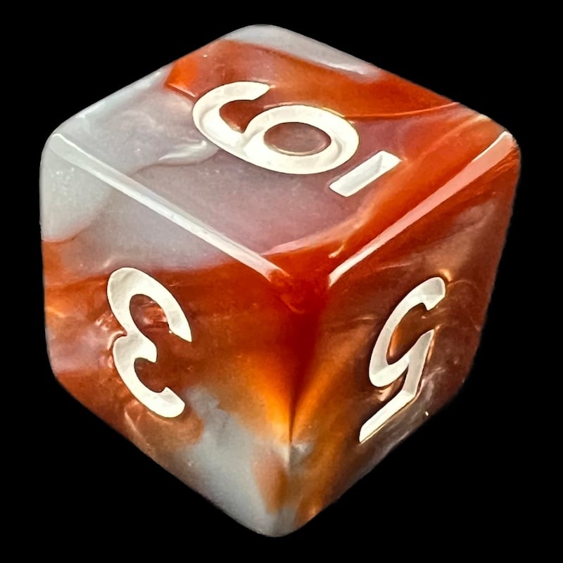 TDSO Duel Copper & Steel D6 Dice