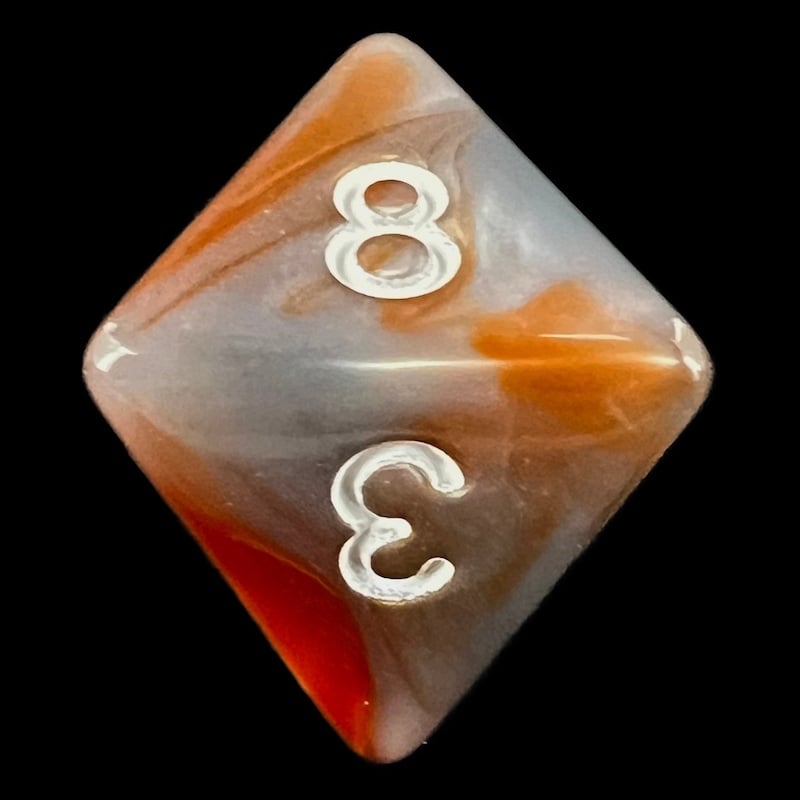 TDSO Duel Copper & Steel D8 Dice