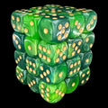 TDSO Duel Dark Green & Pearl Light Green 36 x D6 Dice Set