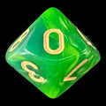 TDSO Duel Dark Green & Pearl Light Green D10 Dice