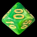 TDSO Duel Dark Green & Light Green Percentile Dice