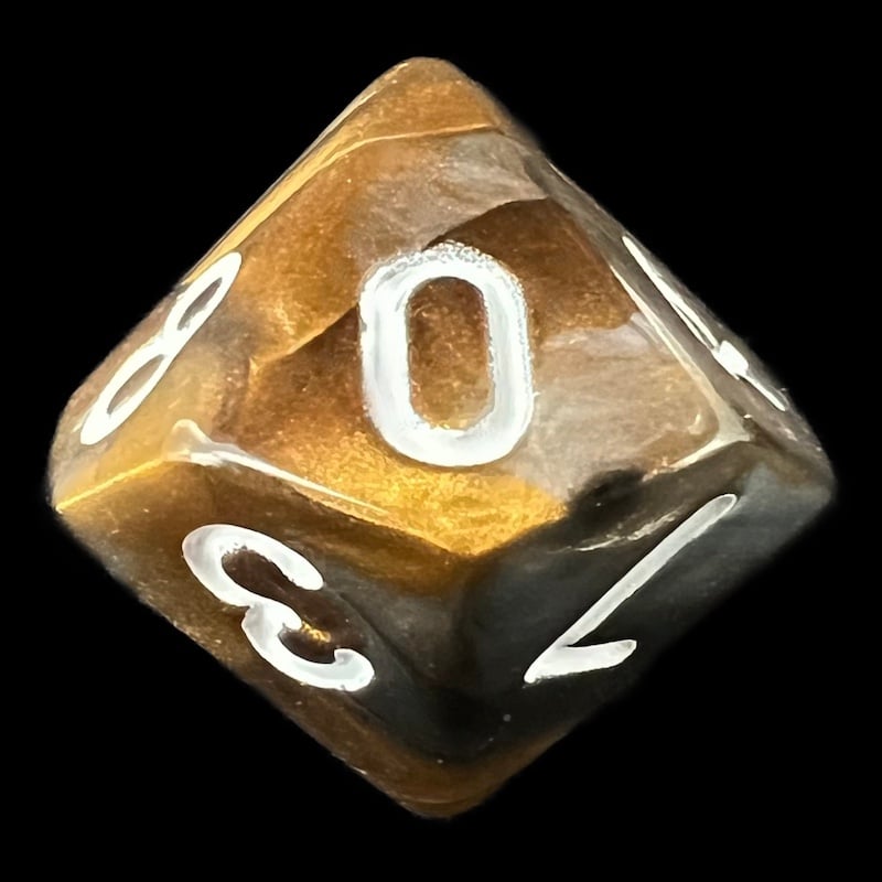 TDSO Duel Gold & Silver D10 Dice