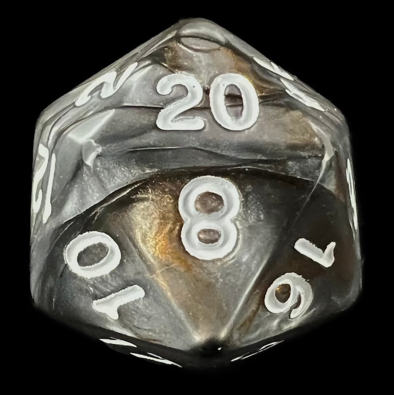 TDSO Duel Gold & Silver D20 Dice