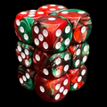 TDSO Duel Green & Red 12 x D6 Dice Set