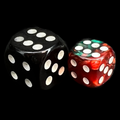 TDSO Duel Green & Red 12mm D6 Spot Dice