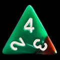 TDSO Duel Green & Red D4 Dice