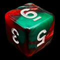 TDSO Duel Green & Red D6 Dice
