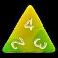TDSO Duel Green & Yellow With White D4 Dice
