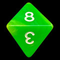 TDSO Duel Green & Yellow With White D8 Dice
