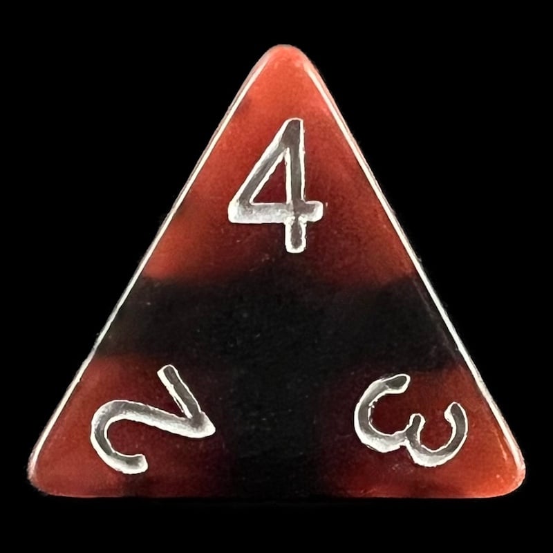 HALF PRICE CLEARANCE TDSO Duel Hot Rocks Glow in the Dark D4 Dice