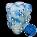 TDSO Duel Icy Rocks Glow in the Dark 12 x D6 Dice Set