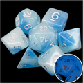 TDSO Duel Icy Rocks Glow in the Dark 7 Dice Polyset