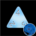 TDSO Duel Icy Rocks Glow in the Dark D4 Dice