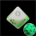 TDSO Duel Jade & White Glow in the Dark D10 Dice