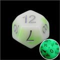TDSO Duel Jade & White Glow in the Dark D12 Dice