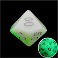 TDSO Duel Jade & White Glow in the Dark Percentile Dice
