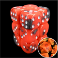 TDSO Duel Lava & Black Glow in the Dark 12 x D6 Dice Set