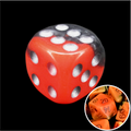 TDSO Duel Lava & Black Glow in the Dark 16mm D6 Spot Dice