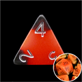 TDSO Duel Lava & Black Glow in the Dark D4 Dice