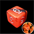 TDSO Duel Lava & Black Glow in the Dark D6 Dice