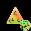 TDSO Duel Orange & Green Glow in the Dark D4 Dice