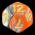 TDSO Duel Orange & Steel D12 Dice