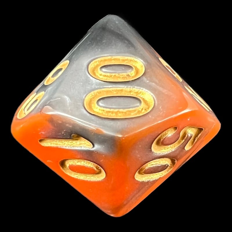 TDSO Duel Orange & Steel Percentile Dice