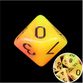 TDSO Duel Orange & Yellow Glow in the Dark D10 Dice