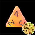 TDSO Duel Orange & Yellow Glow in the Dark D4 Dice