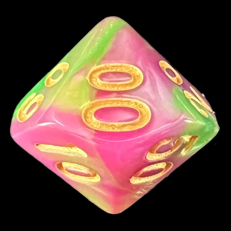 TDSO Duel Green & Rose Percentile Dice
