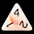 TDSO Duel Pearl Red & White With Black D4 Dice