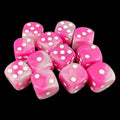TDSO Duel Pink & Pearl White 12 x D6 14mm Dice Set
