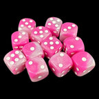 TDSO Duel Pink & Pearl White 12 x D6 14mm Dice Set