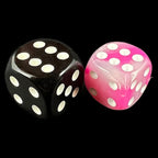 TDSO Duel Pink & Pearl White 12 x D6 14mm Dice Set