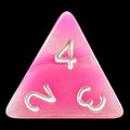 TDSO Duel Pink & Pearl White D4 Dice