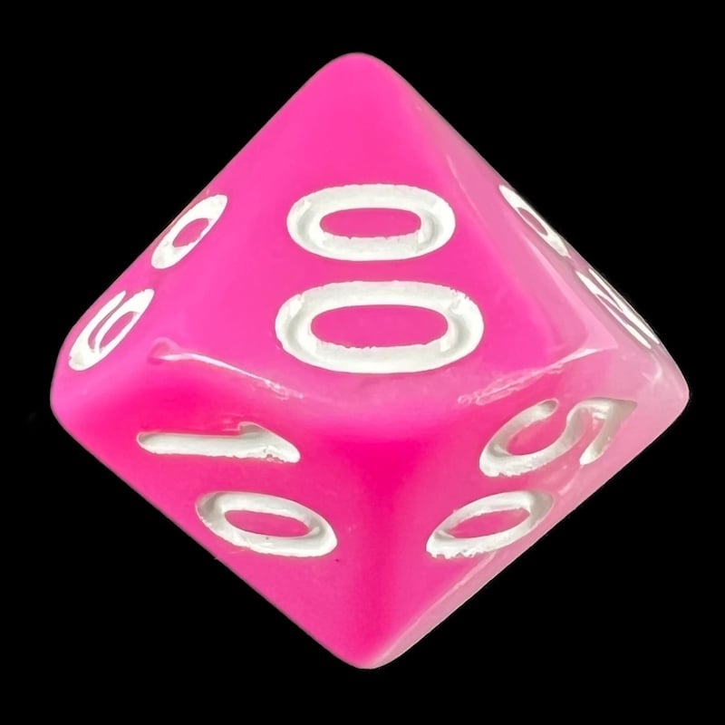 TDSO Duel Pink & Pearl White Percentile Dice