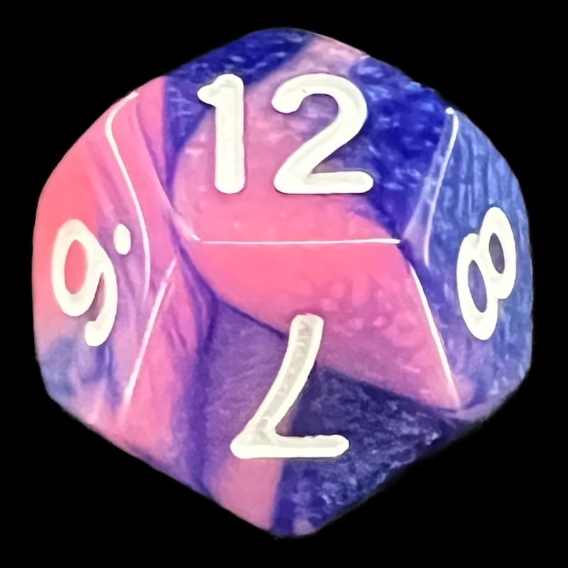 TDSO Duel Pink & Purple D12 Dice