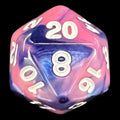 TDSO Duel Pink & Purple D20 Dice