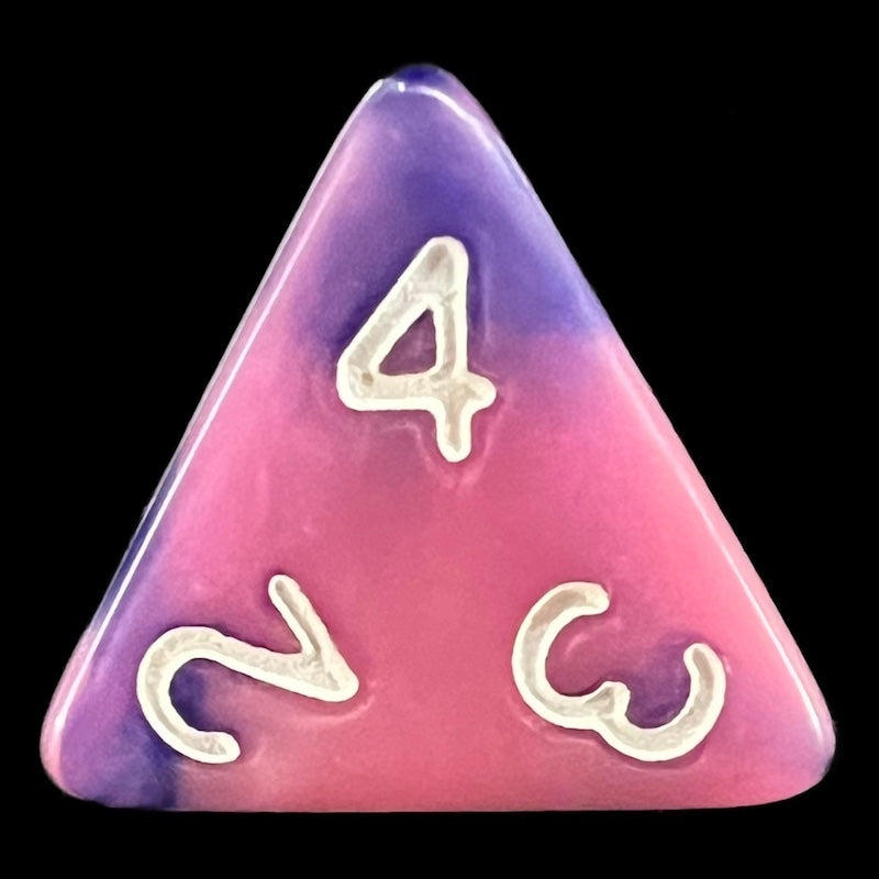 TDSO Duel Pink & Purple D4 Dice