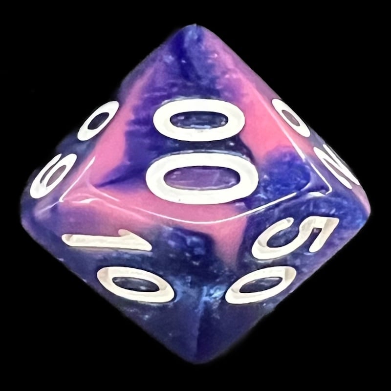 TDSO Duel Pink & Purple Percentile Dice