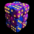 TDSO Duel Purple & Blue 12 x D6 Dice Set